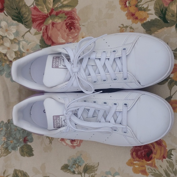 Adidas Stan Smith Women'sWhite and Lavender Sneakers Size 7.5 - Picture 10 of 17